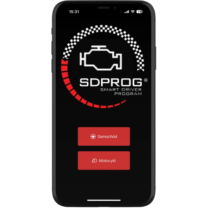 Główne okno aplikacji mobilnej SDPROG na system Android / iOS