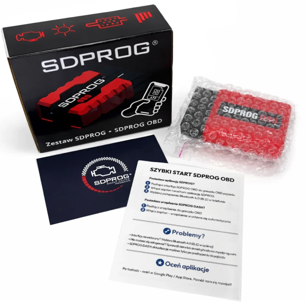 Co zawiera zestaw program + interfejs SDPROG OBD
